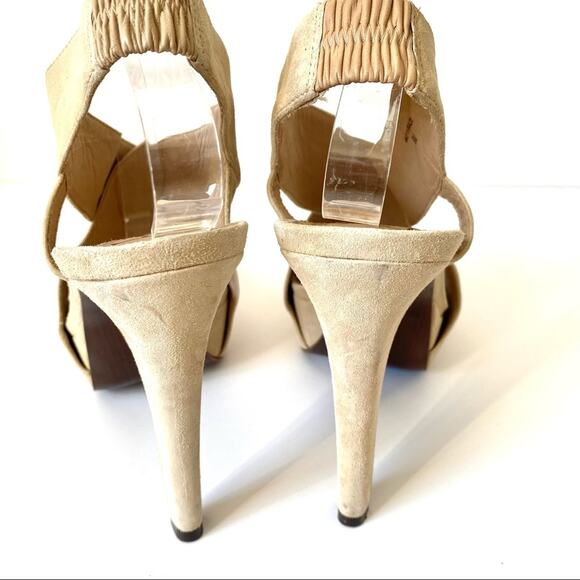 Diane Von Furstenberg DVF Zia Suede Platform Heels size 9 - Picture 9 of 12